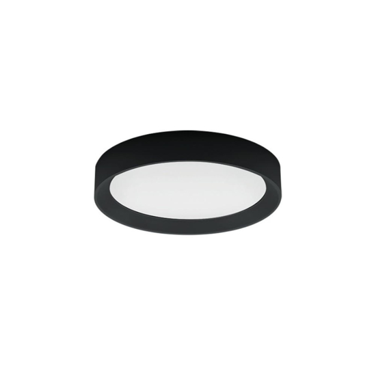 Tara linea light plafoniera tonda led 3000k nero ip40