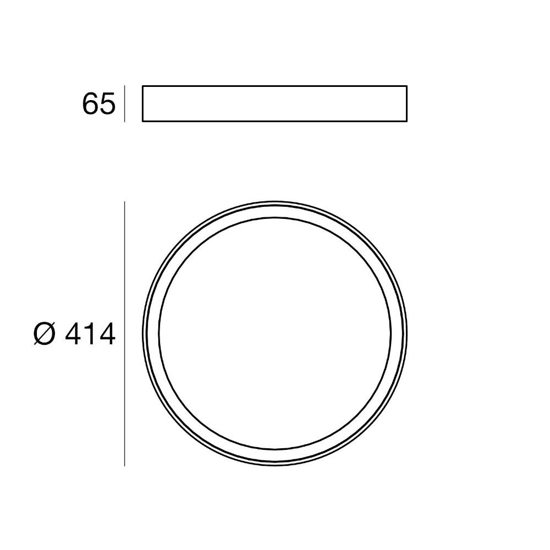 Linea light tara r plafoniera rotonda led 3000k bianca ip40