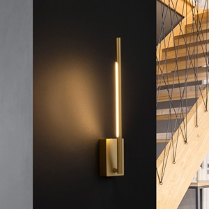 Applique moderna orientabile bacchetta oro led 6w 3000k