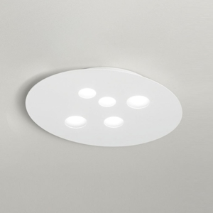 Luna gea luce tortora plafoniera design moderna