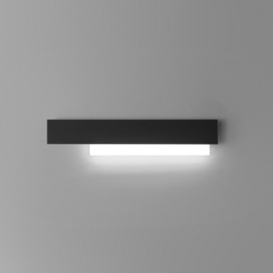 Applique led 25w 3000k doha gea luce nero moderno