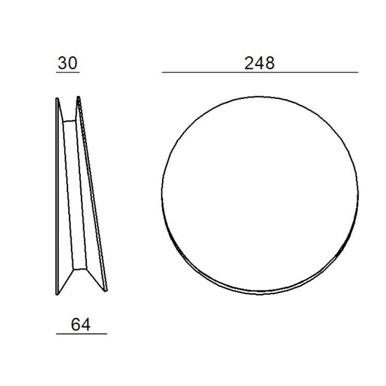 Applique led 3000k design antracite yoyo linea light