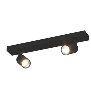 Plafoniera nera due luci led orientabili toplight