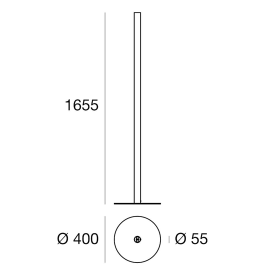 Linea light birba fl lampada da terra h165 cm cromo