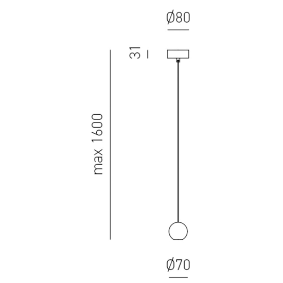 Guya gea luce lampada a sospensione sfera bianca led 3000k