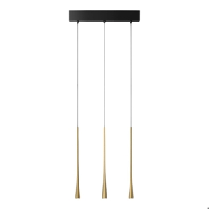 Lampadario da cucina tre luci led dafne gea luce 3000k oro