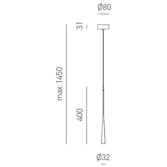 Dafne sp gea luce lampada nera a sospensione led 7w 3000k