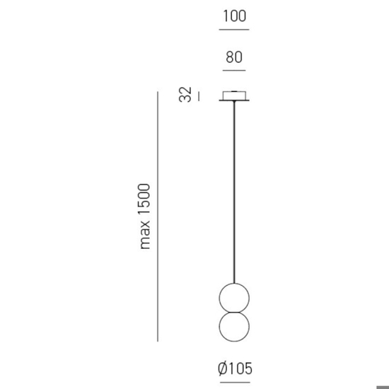 Lampada a sospensione gea luce sfera cemento grigio scuro