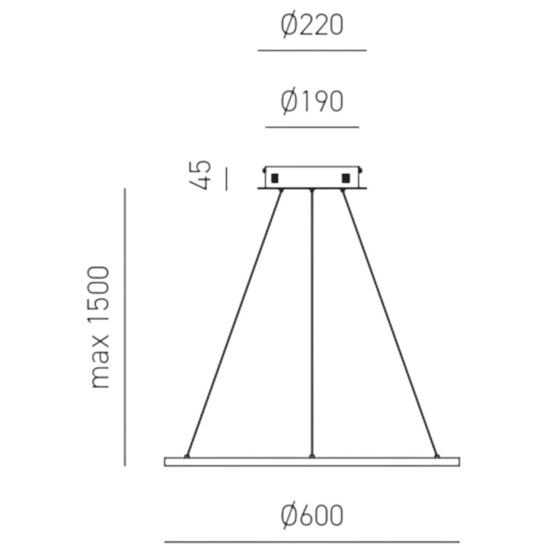 Erika s-p bianco gea luce lampadario cerchio led 38w 3000k