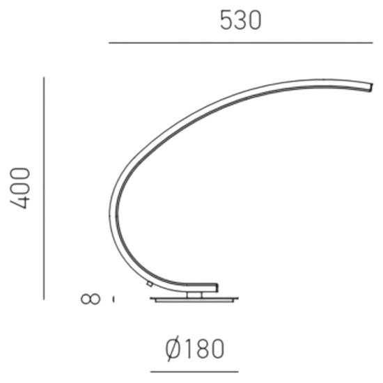 Lampada da scrivania iole gea luce design moderna titanio led 3000k