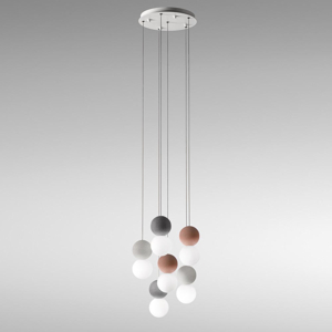 Lampadario di cemento pendenti moderni multicolor sfera gea luce