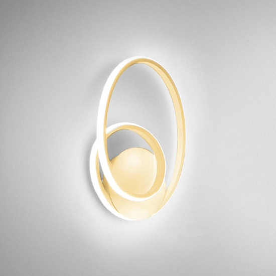 Applique diva oro gea luce led 20w 3000k moderna