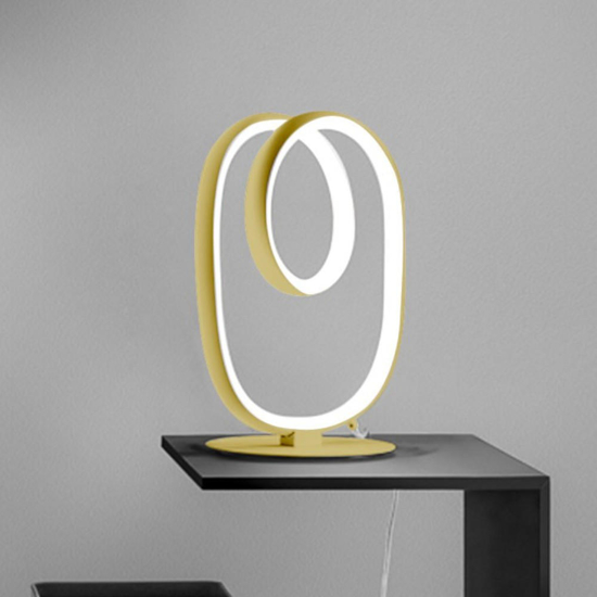 Lampada diva oro gea luce abat-jour design moderna