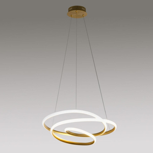 Lampadario diva s-s oro gea luce 80w 3000k per soggiorno moderno