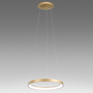 Krizia sp oro gea luce lampadario led 38w 3000k cerchio moderno