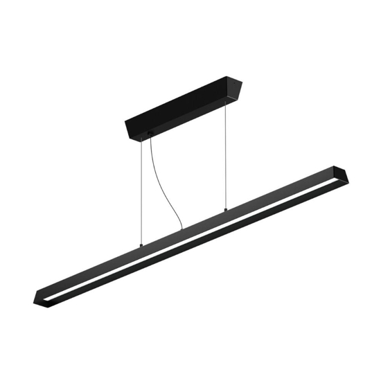 Lira linea light lampadario moderno nero per tavolo led