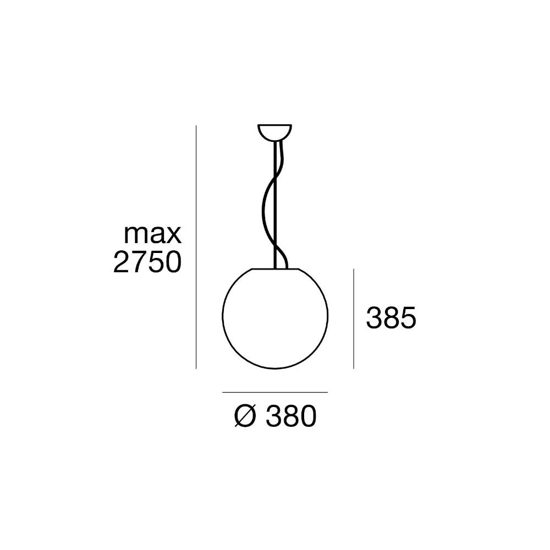 Lampadario moderno sfera led 3000k linea light oh! ip65