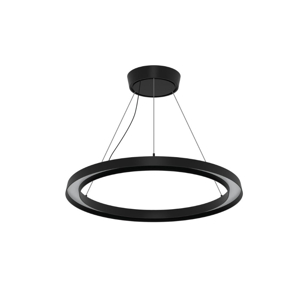 Linea light lira lampadario anello led 3000k nero ip65