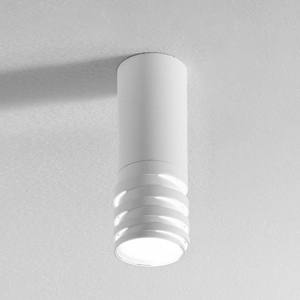 Emily gea luce faretto cilindrico in metallo bianco da soffitto