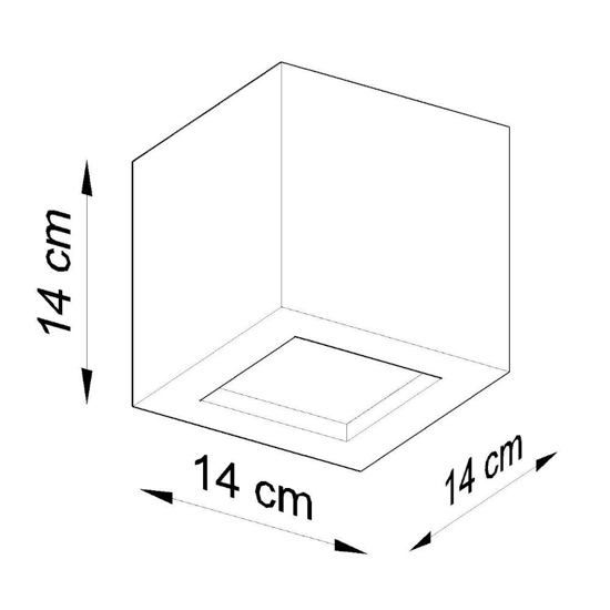 Applique da parete in ceramica bianco cubo diffusore in vetro