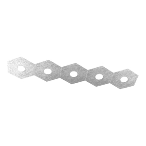 Toplight hexagon plafoniera moderna 5 luci decoro foglia argento rettangolare