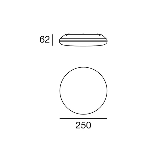 Plafoniera da esterno  2700k 3000k 4000k ip54 switch linea light