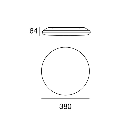 Plafoniera da esterno ip54  2700k 3000k 4000k linea light switch