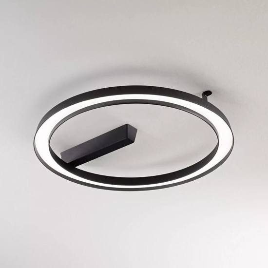 Lira linea light plafoniera per esterno nera ip65  3000k