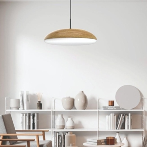 Lampadario effetto legno design per cucina moderna