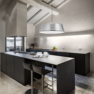 Gea luce blanca lampadario per cucina moderna nickel