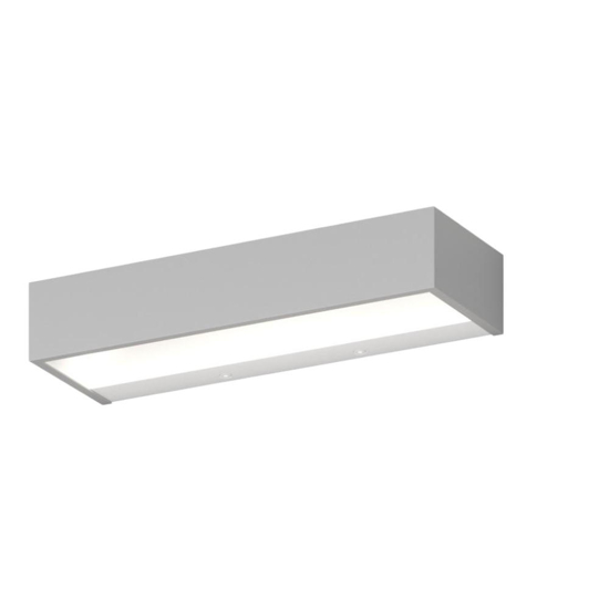 Applique led rettangolare grigia 12w 3000k 4000k top light bios