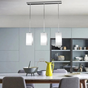 Lampadario per cucina vetri bianchi toplight crazy