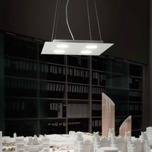 Lampadario moderno led bianco affralux flet