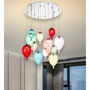 Ideal lux clown color lampadario palloncini vetro colorati