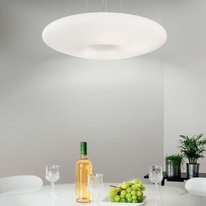 Glory sp5 d60 ideal lux lampadario moderno per soggiorno vetro bianco 60cm