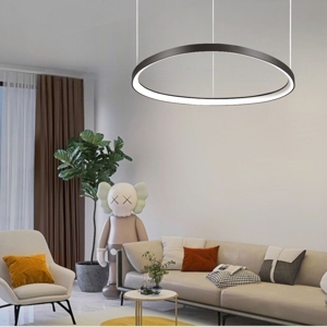 Lampadario gemini d061 dali push ideal lux nero moderno led 48w 3000k