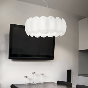 Ovalino sp8 ideal lux lampadario moderno particolare vetri satinati