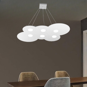 Lampadario moderno grigio per soggiorno top light cloud