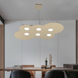 Lampadario per soggiorno moderno toplight cloud sabbia