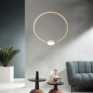 Ondaluce so omega pc oro lampadario cerchio oro led design