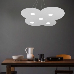 Lampadario moderno grigio per soggiorno toplight cloud