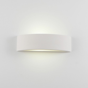 Isyluce applique di gesso curvo bianco