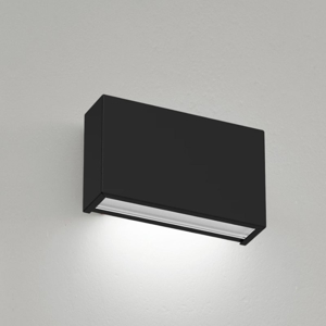 Applique led 6w 2700k box w1 nero mono emissione linea light