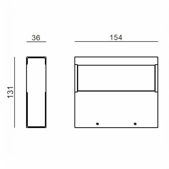 Applique led 3000k grigia regolo linea light