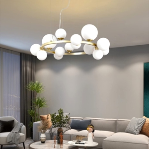 Perlage sp14 ideal lux lampadario bianco per soggiorno moderno