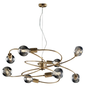 Lampadario vortice bronzo per soggiorno moderno