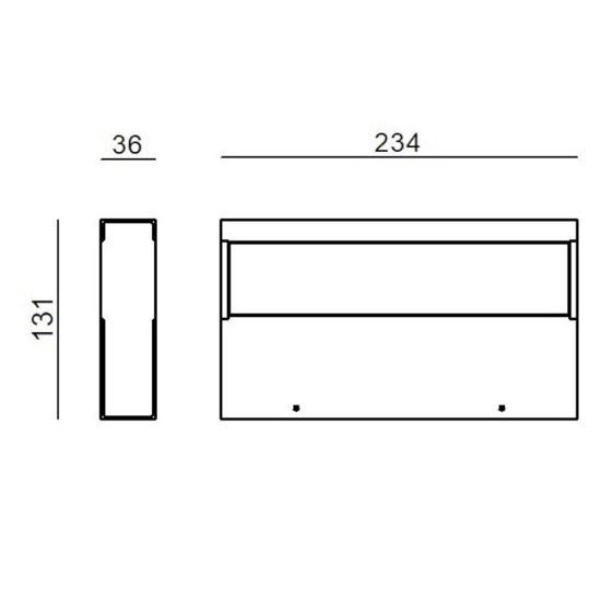 Linea light regolo v2 applique nera led 3000k