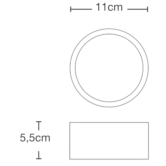 Plafone cilindro di gesso bianco interno nero moderna gx53