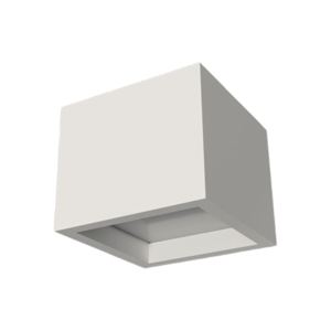 Plafone da soffitto quadrato gesso alluminio bianco gx53