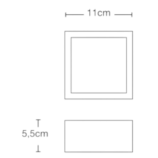 Plafoniera quadrata di gesso bianco interno alluminio oro